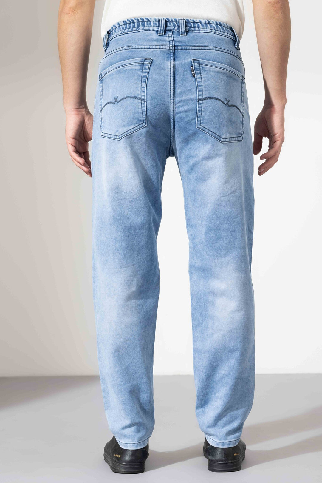 Blue Elasticated Waist Denim Jeans
