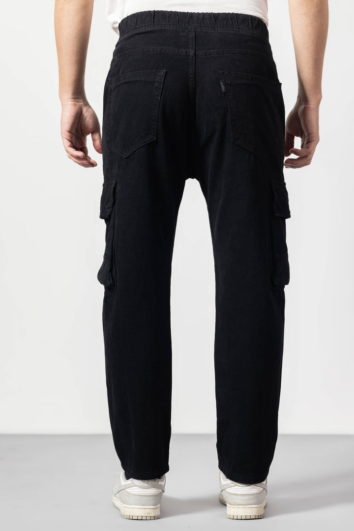Black Straight Fit cargo Jeans