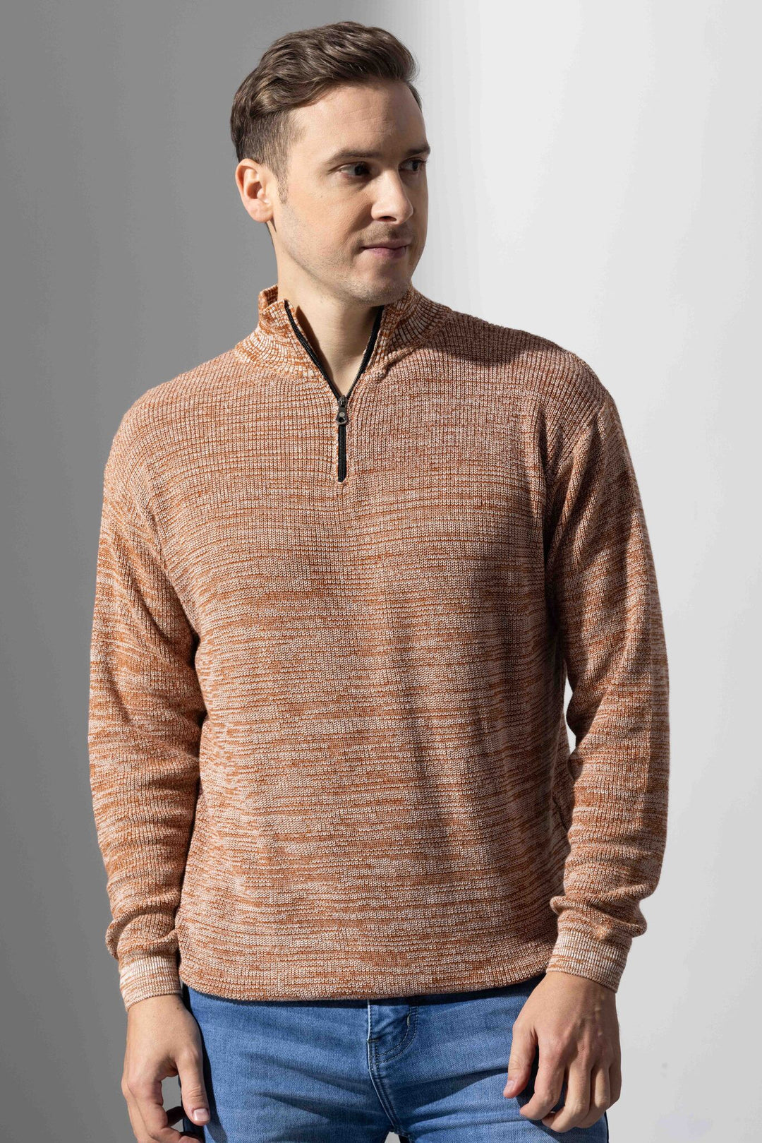 Light Pink Premium Flat Knit Polo T-Shirt