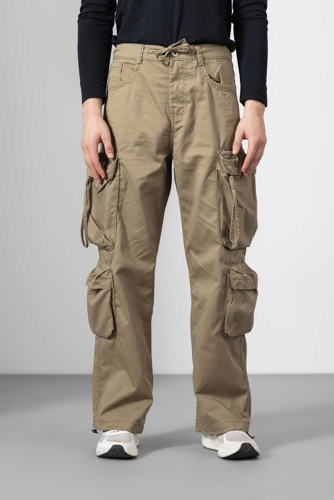 Brown Men Winter Cargo Pants