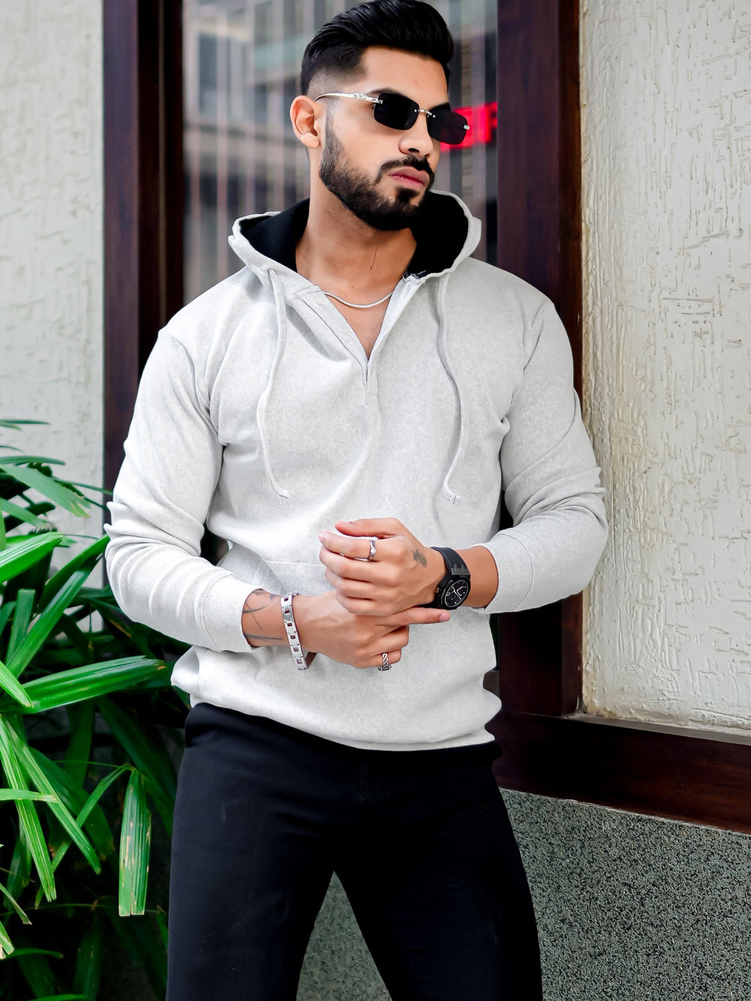 White Hooded Sweatshirt