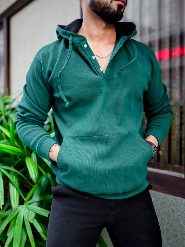 Gritstones Green Hooded Sweatshirt