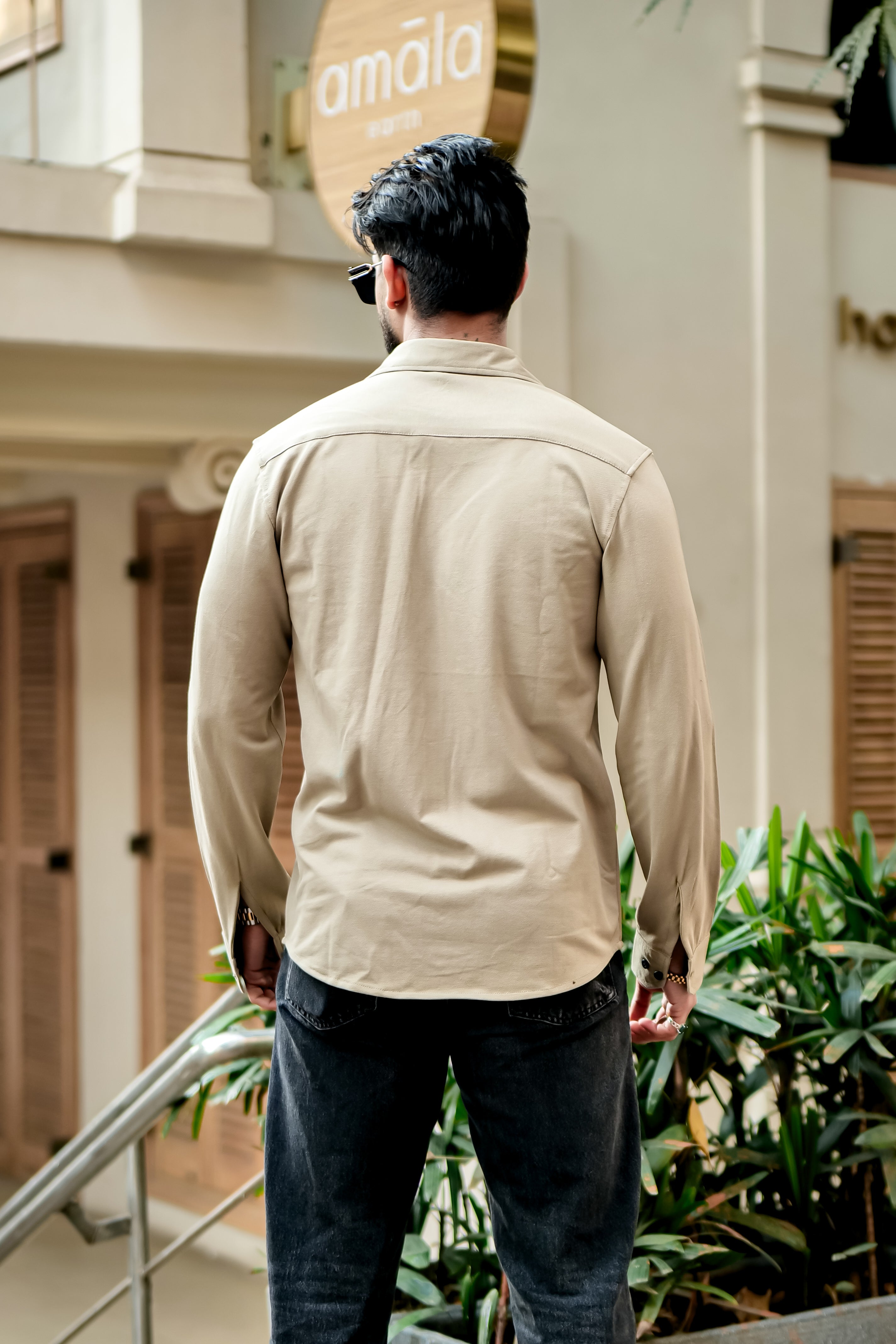 Gold Slim Pique Shirt
