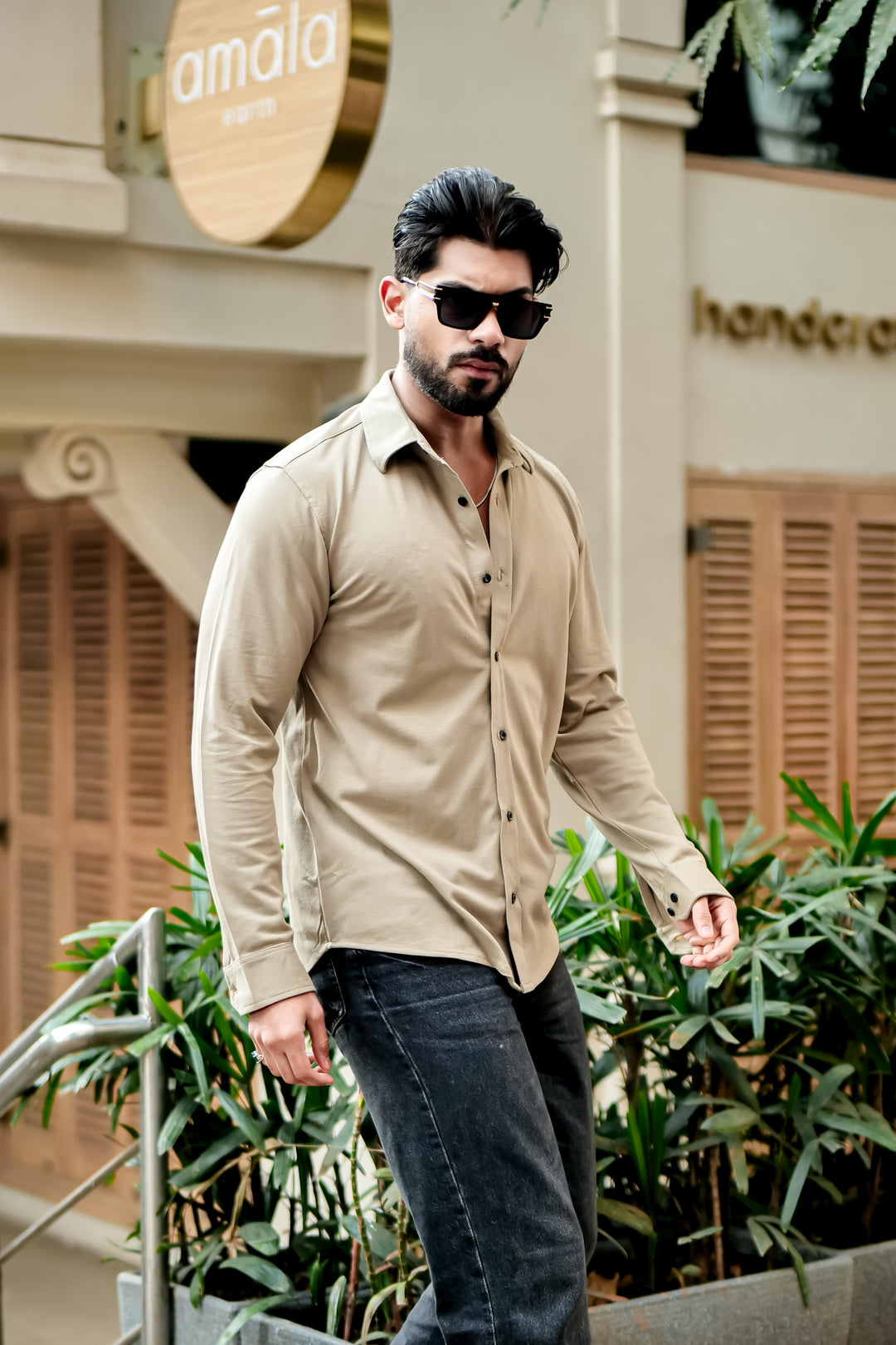 Gold Slim Pique Shirt