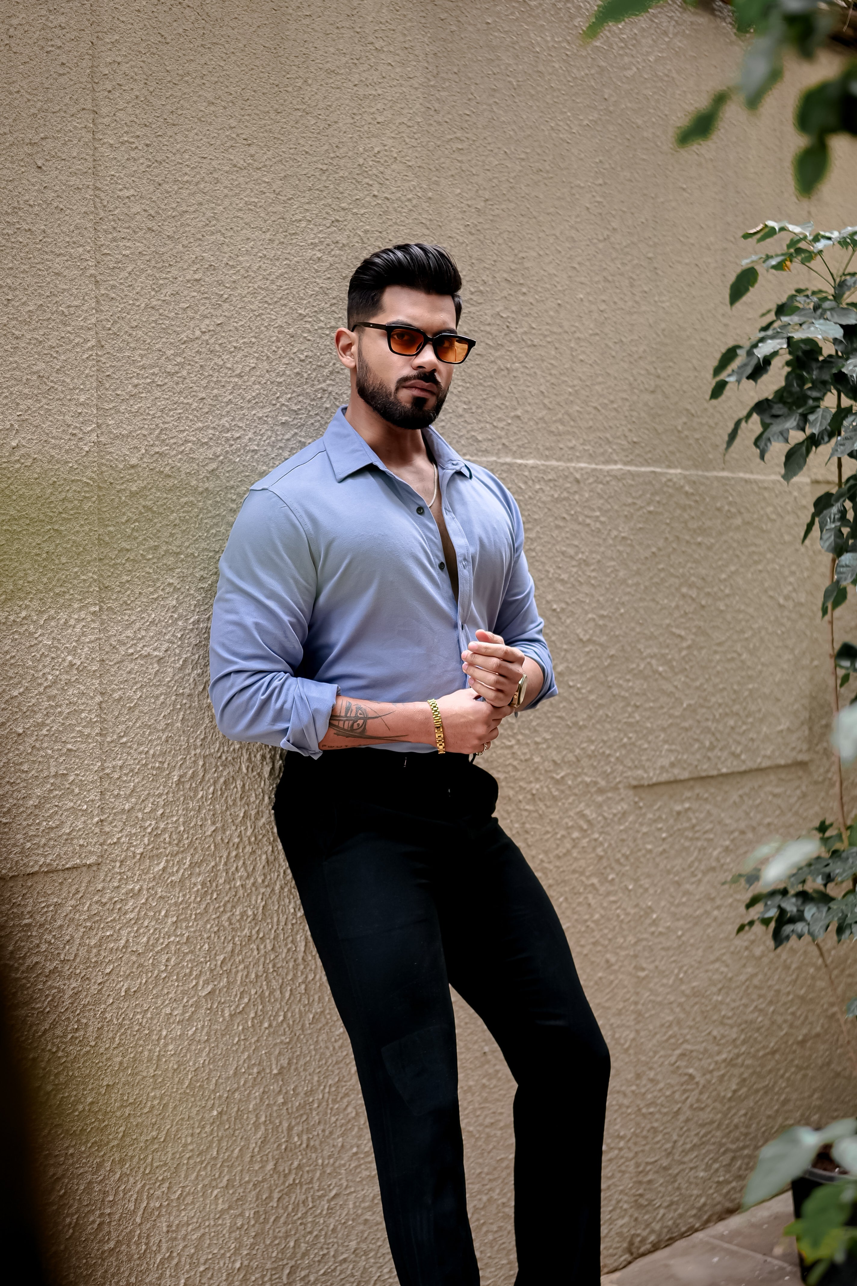 Blue Slim Fit Formal Shirt