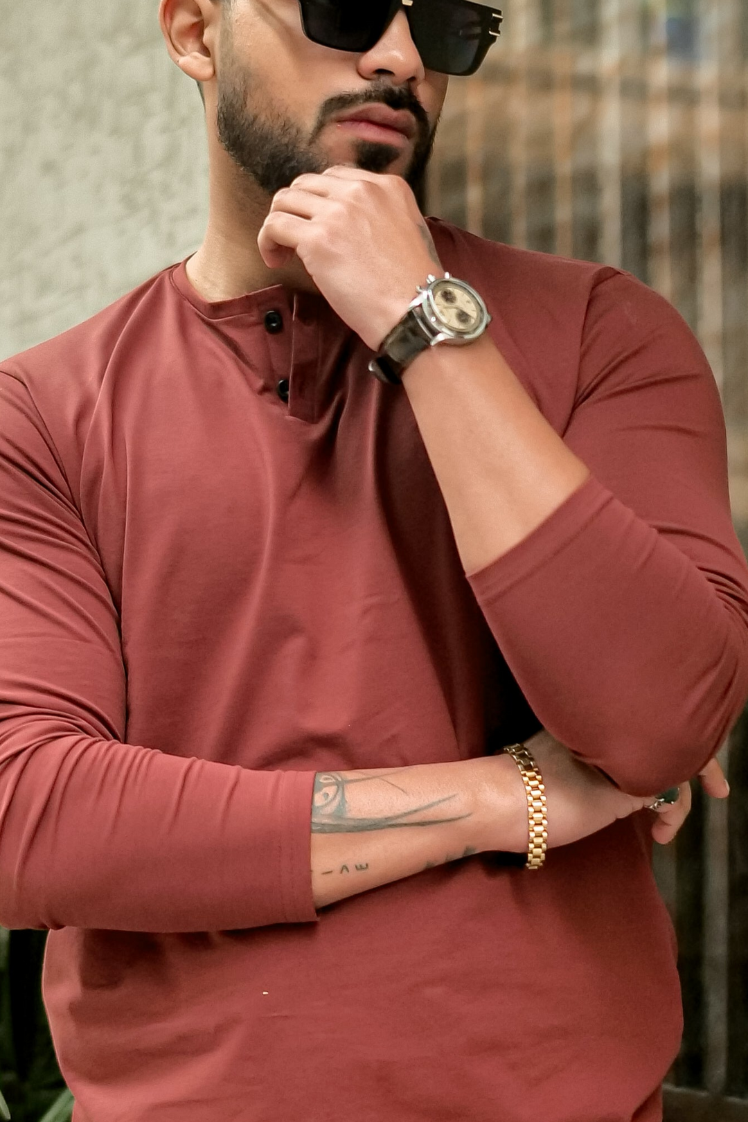 Light Maroon Cotton Stretch T-Shirt