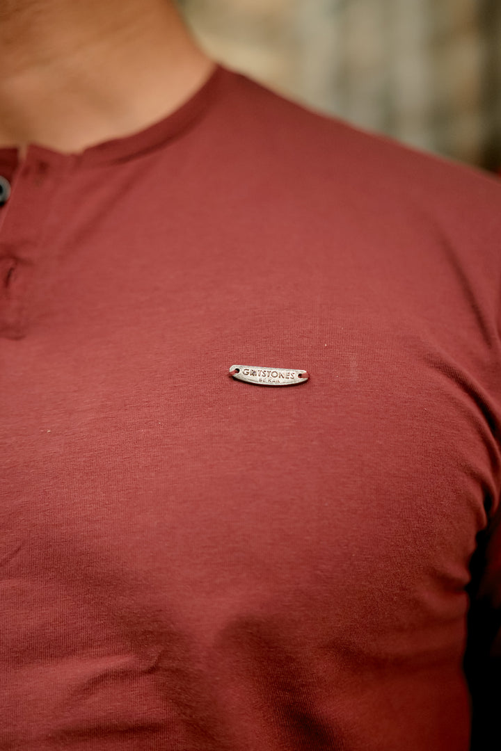 Light Maroon Cotton Stretch T-Shirt