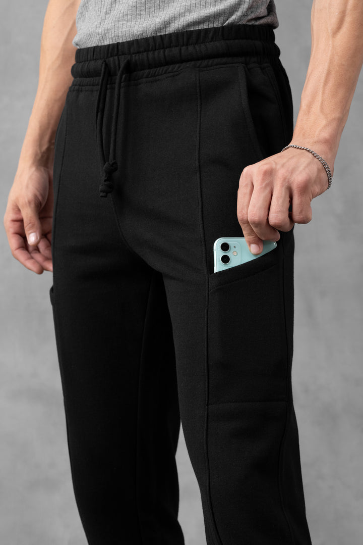 Men's Regular Fit  Fleece Jogger Regular Pants For Winterwear