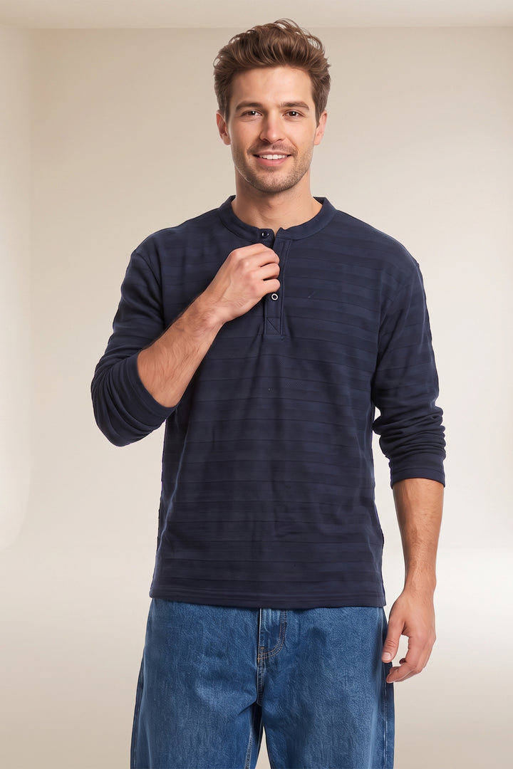 Raglan Colorblock Henley T-Shirt