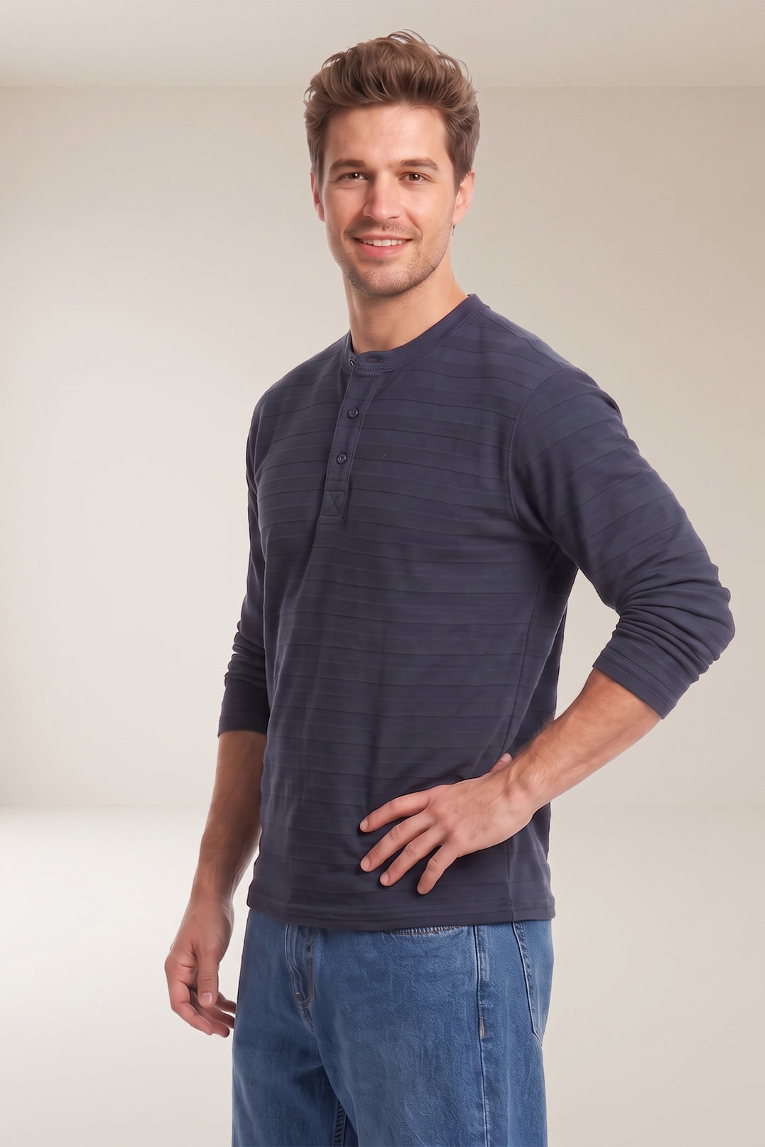 Raglan Colorblock Henley T-Shirt