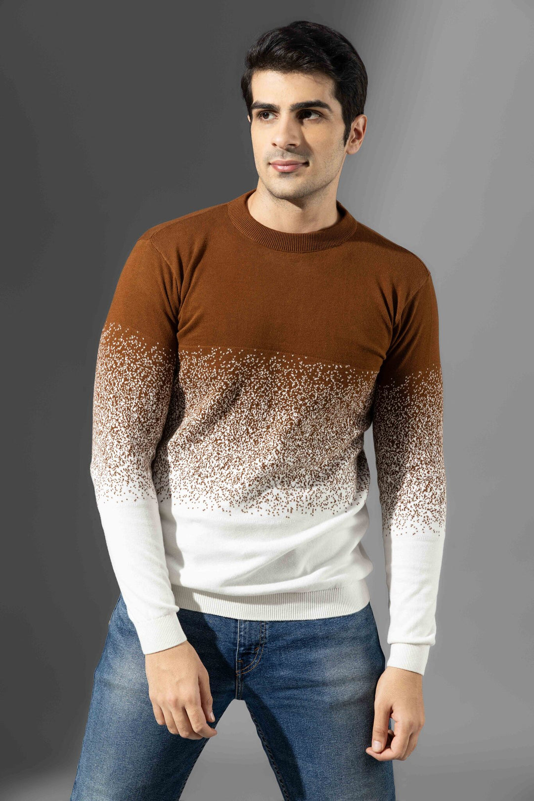 Brown Premium Flat Knit Pullover