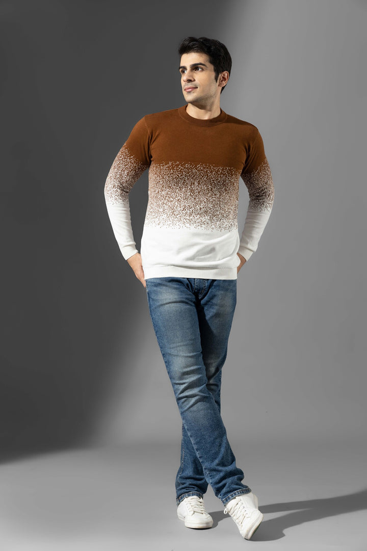 Brown Premium Flat Knit Pullover