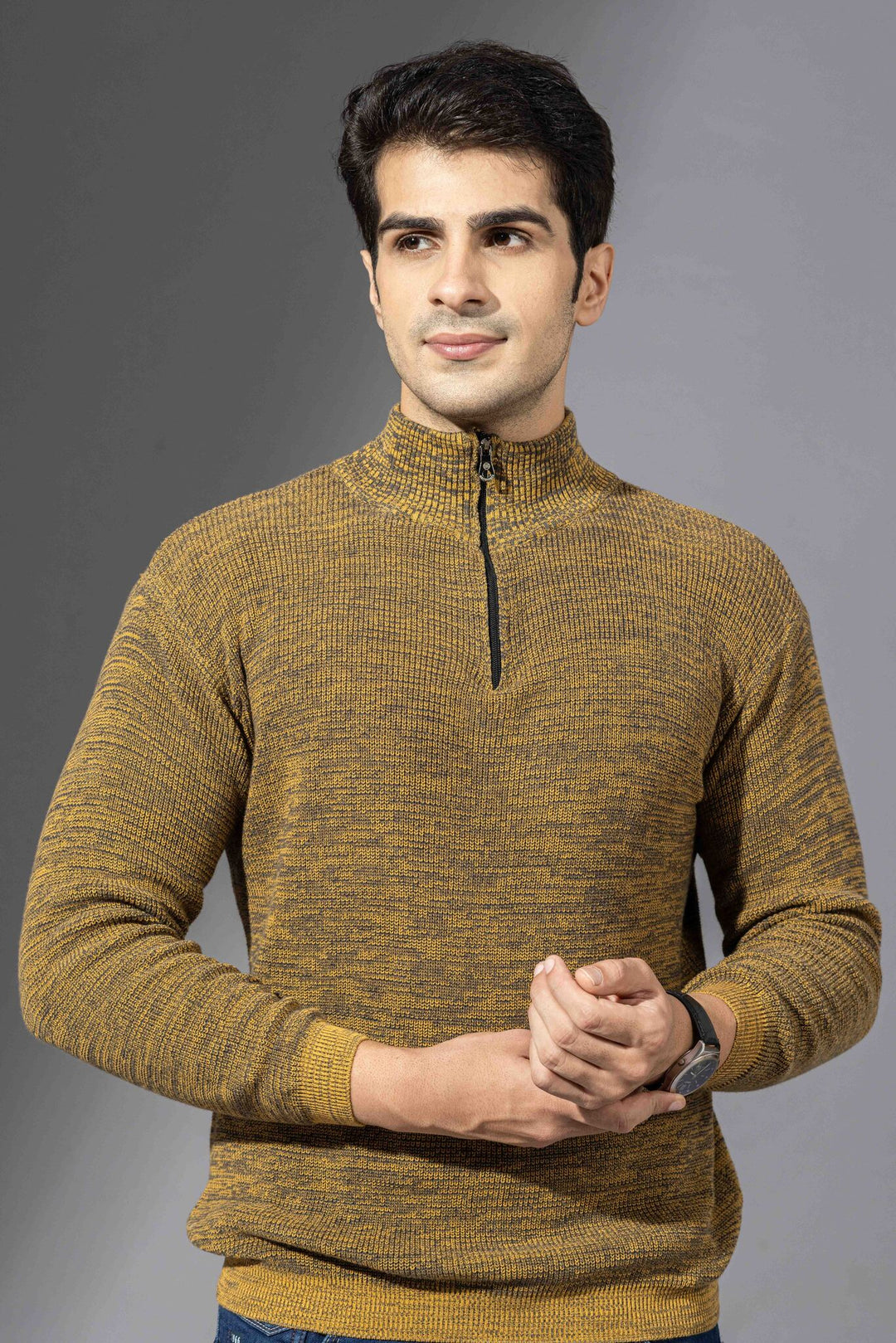 Yellow Premium Flat Knit Polo T-Shirt