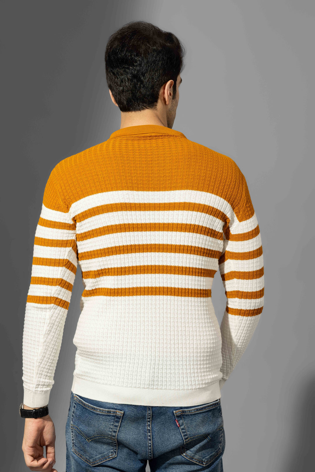 Yellow Premium Flat Knit Polo T-Shirt