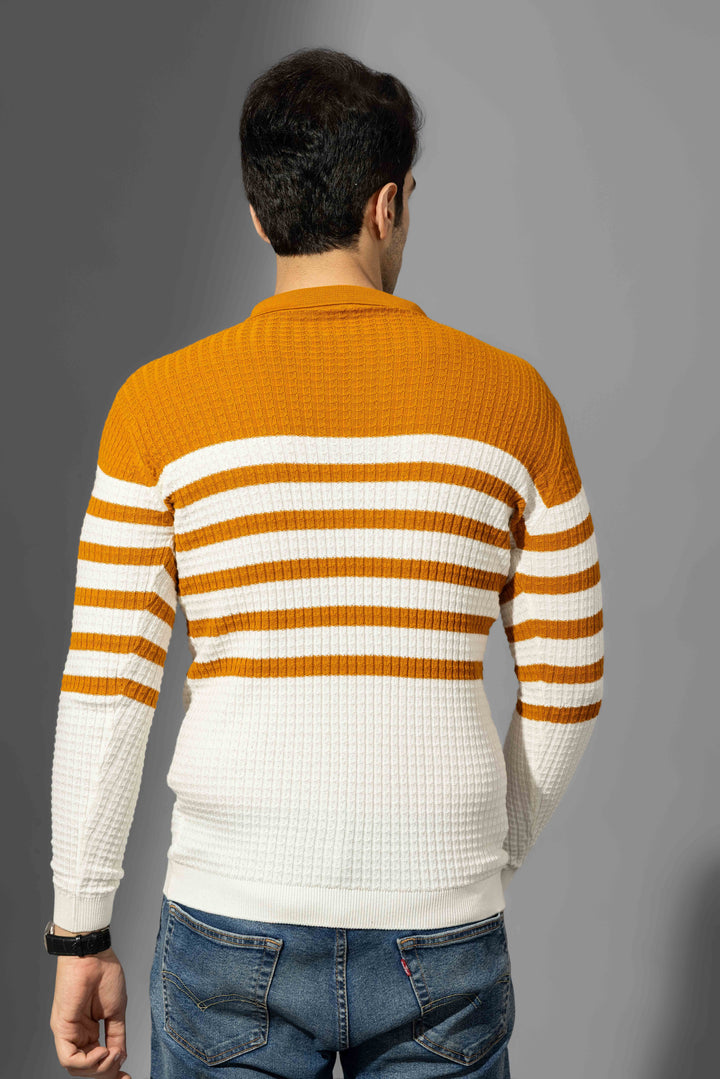 Yellow Premium Flat Knit Polo T-Shirt