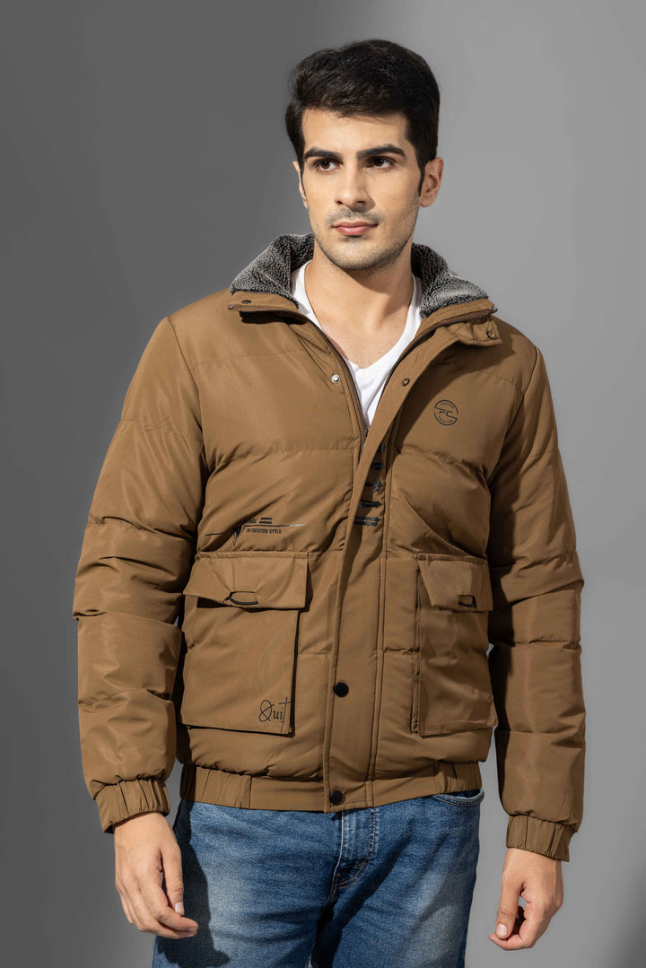 Brown Winter Jacket with Fur