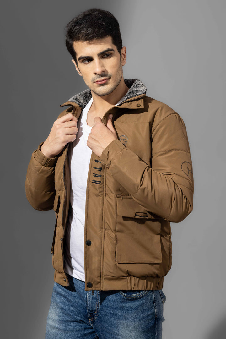 Brown Winter Jacket with Fur