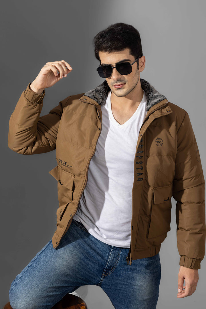 Brown Winter Jacket with Fur