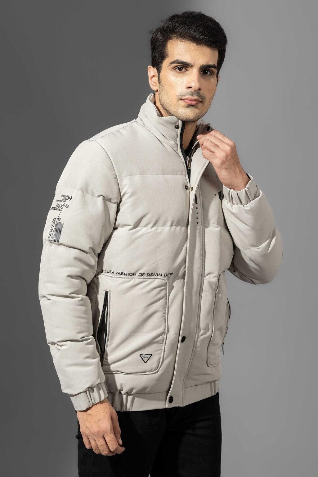 Cream Men Heavy Winter Jacket