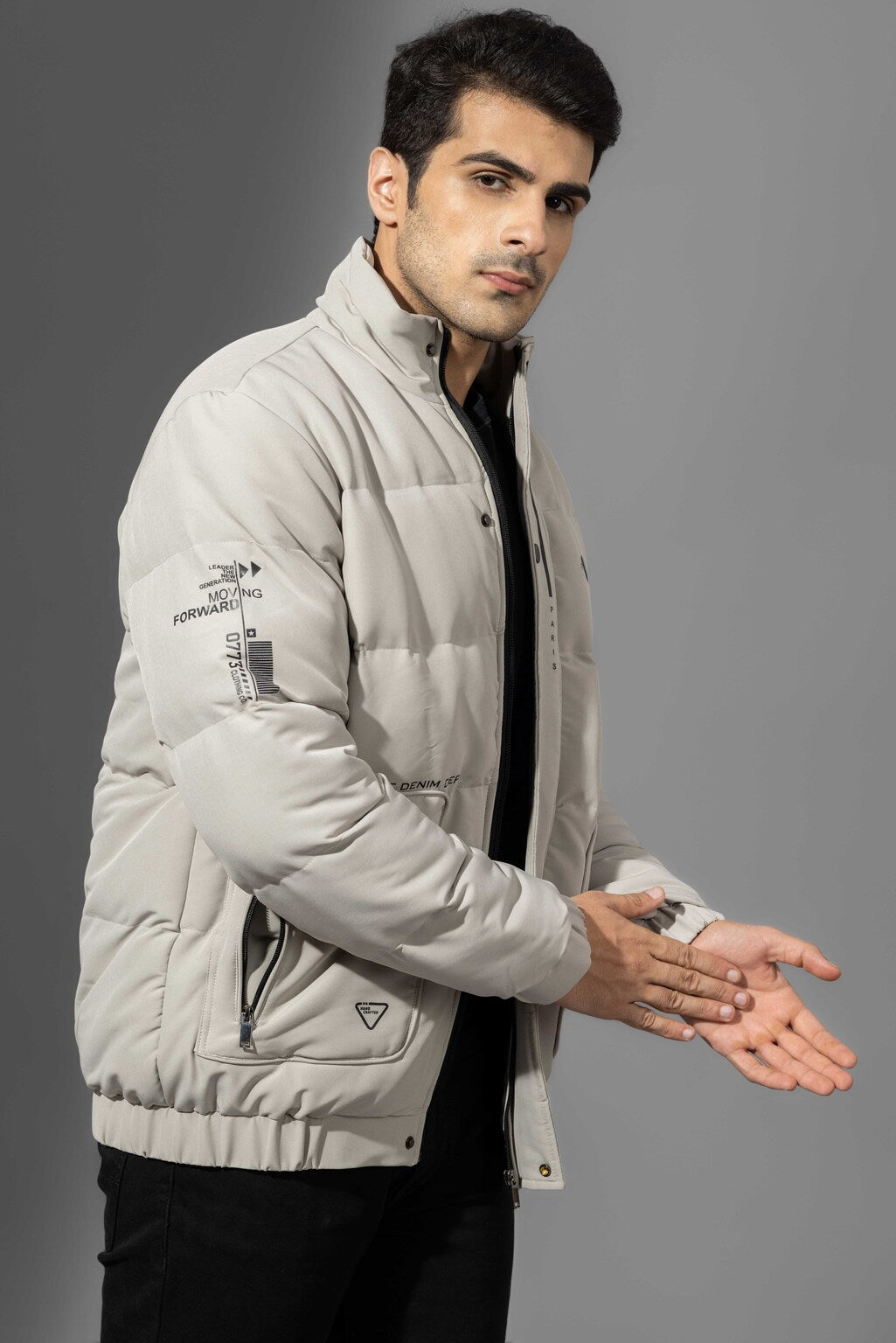 Cream Men Heavy Winter Jacket
