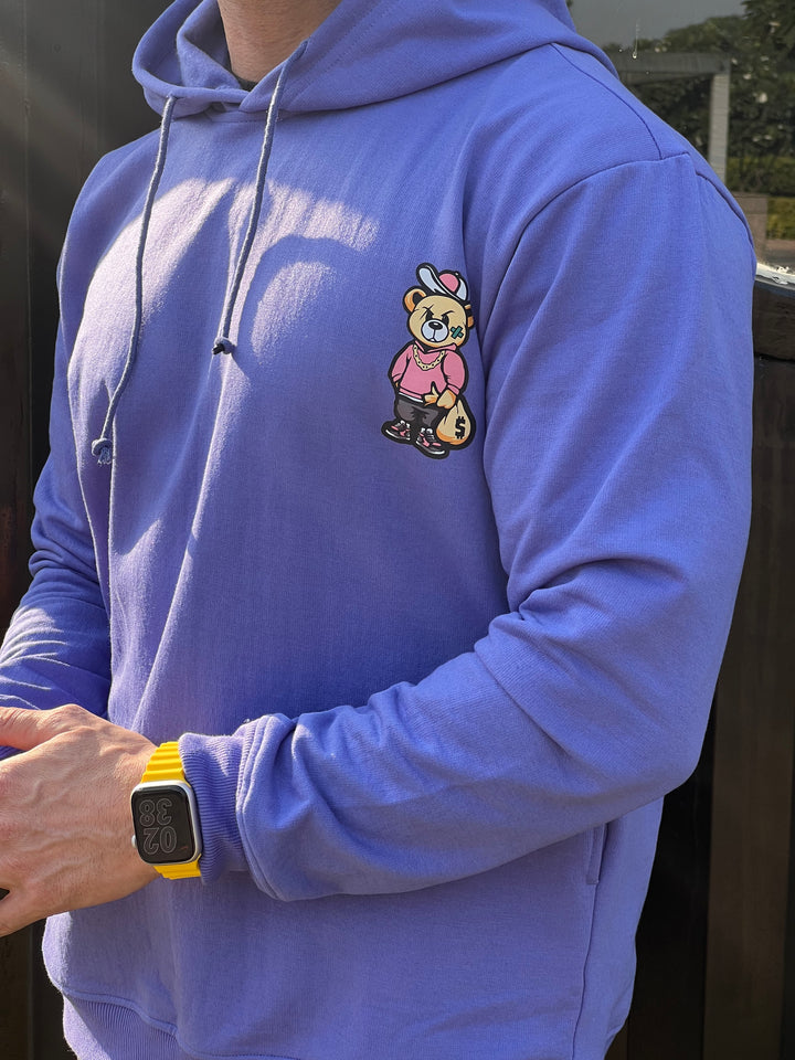 "Bear" Full Sleeve Blue Hoodie