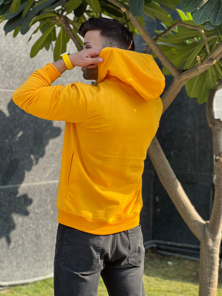 "UnderDog" Yellow Fleece Hoodie