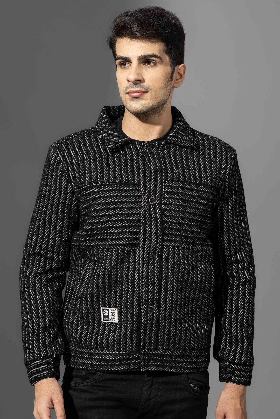 Black Striper Winter(heavy) Overshirt