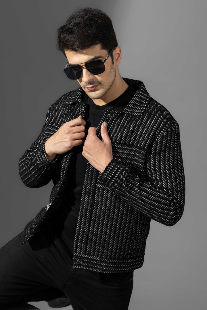 Black Striper Winter(heavy) Overshirt