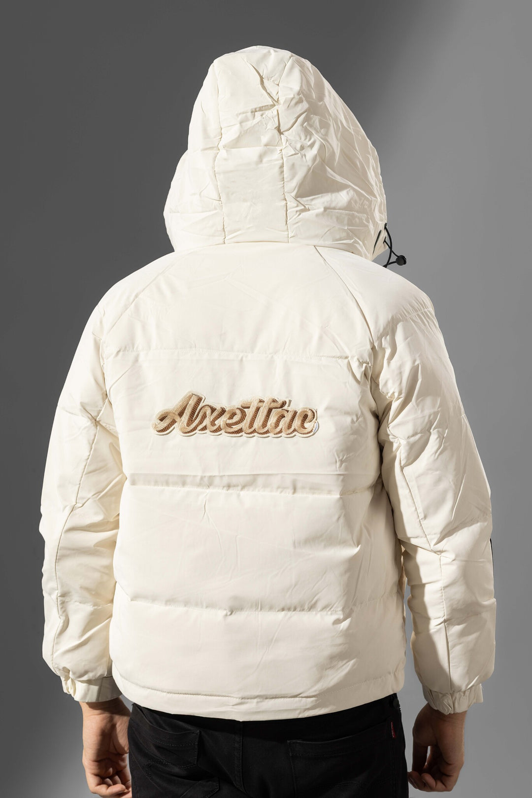 Cream Men Full Sleeve Winter Jacket