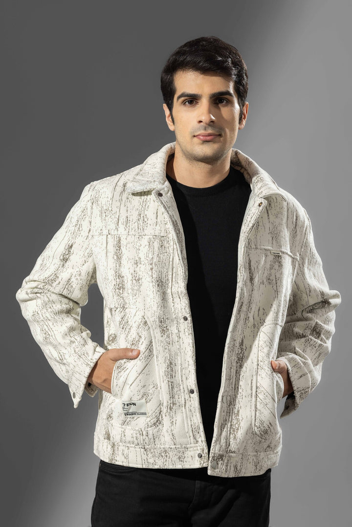 Cream Men Winter Overshirt