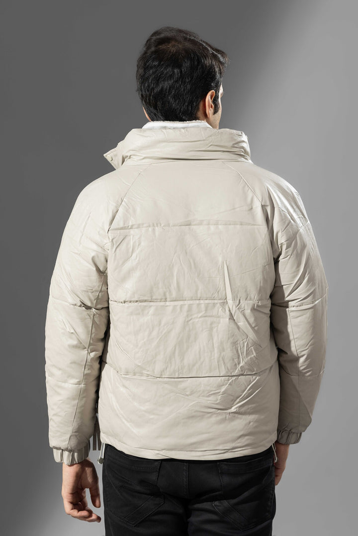 Grey Winter Jacket with detachable fur neck