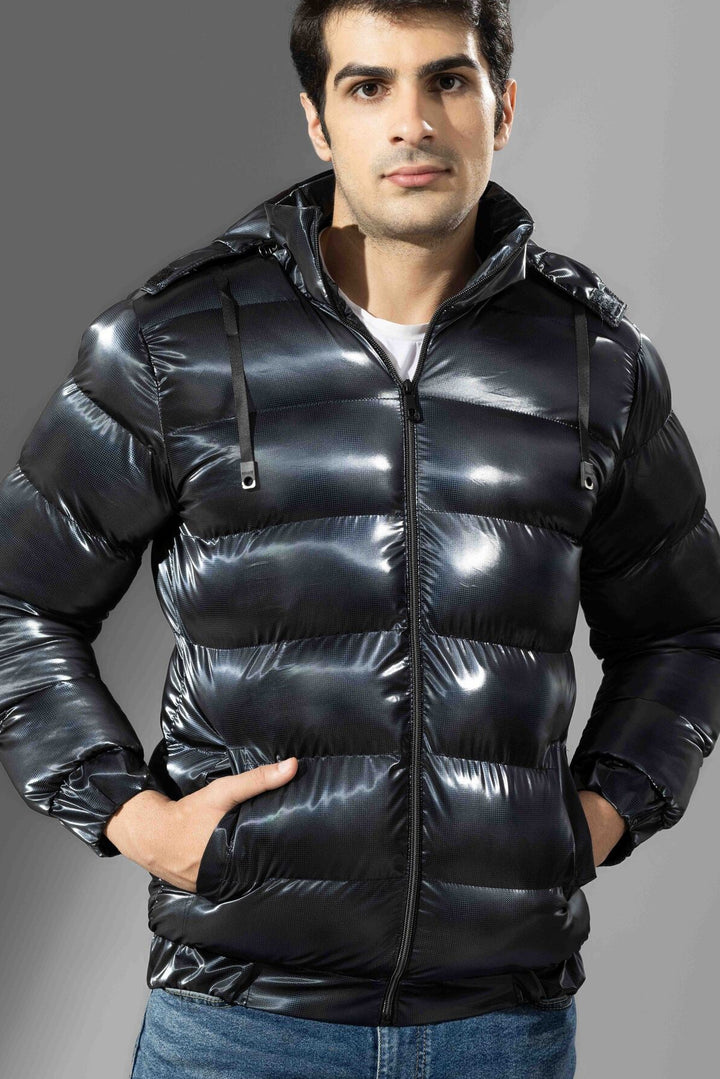 Black  Heavy Puffer Jacket with hood