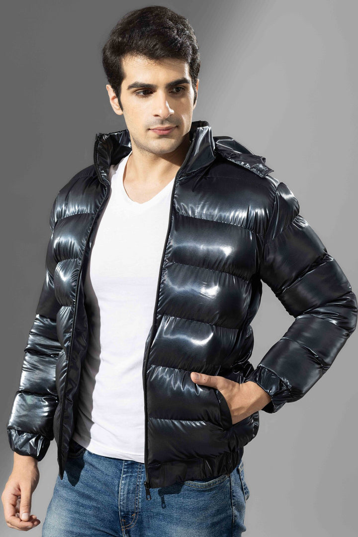 Black  Heavy Puffer Jacket with hood