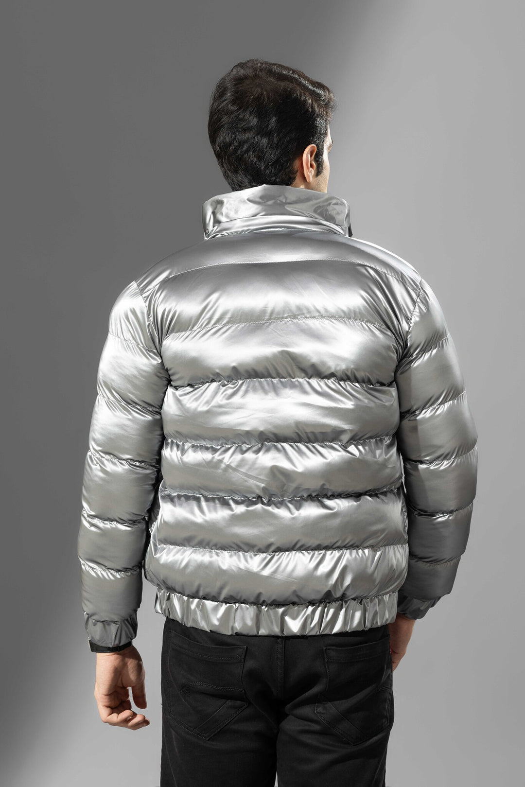 Silver Men Winter Heavy Jacket