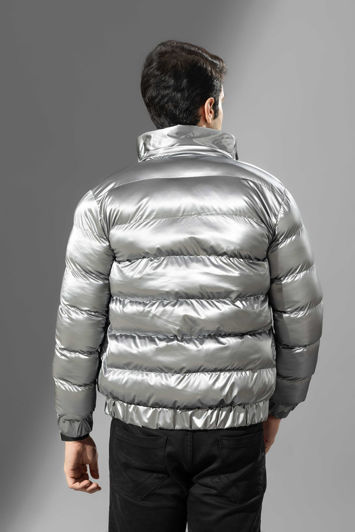Silver Men Winter Heavy Jacket