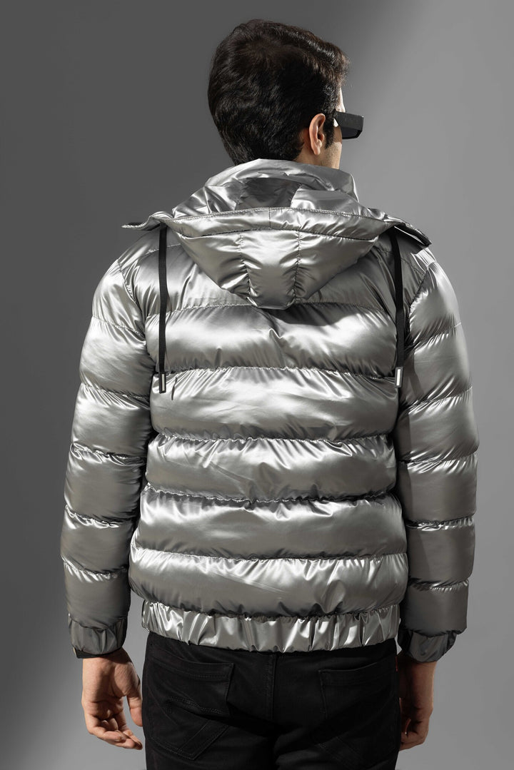 Silver Men Winter Heavy Jacket
