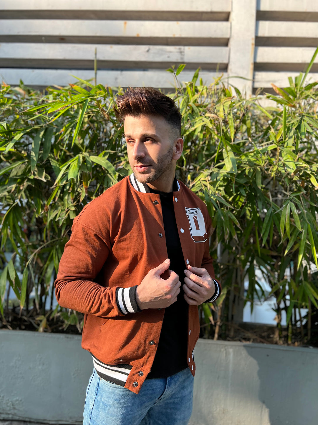 Varsity Brown "D" Brazilian Jacket