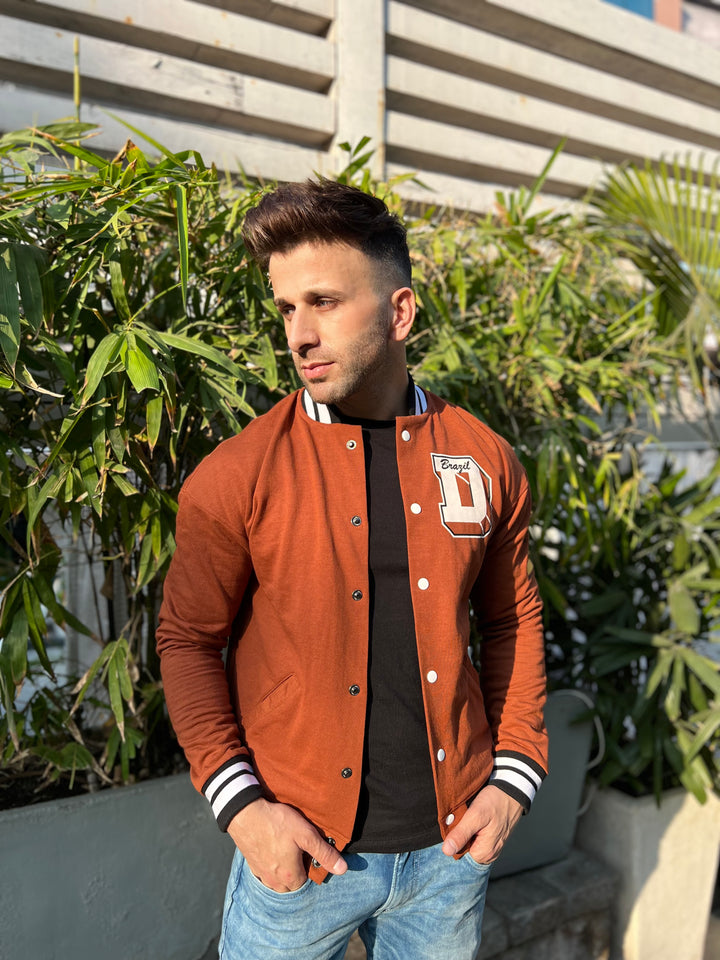 Varsity Brown "D" Brazilian Jacket