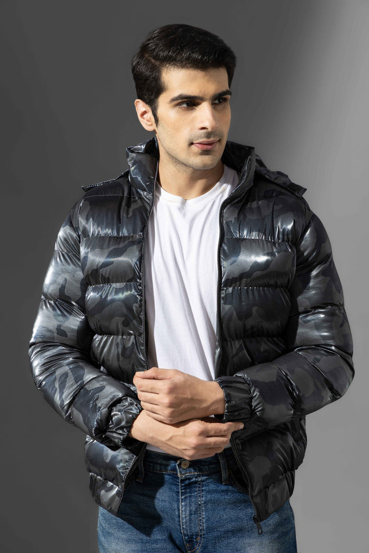 Black Full Sleeve Heavy Winter Puffer Jacket