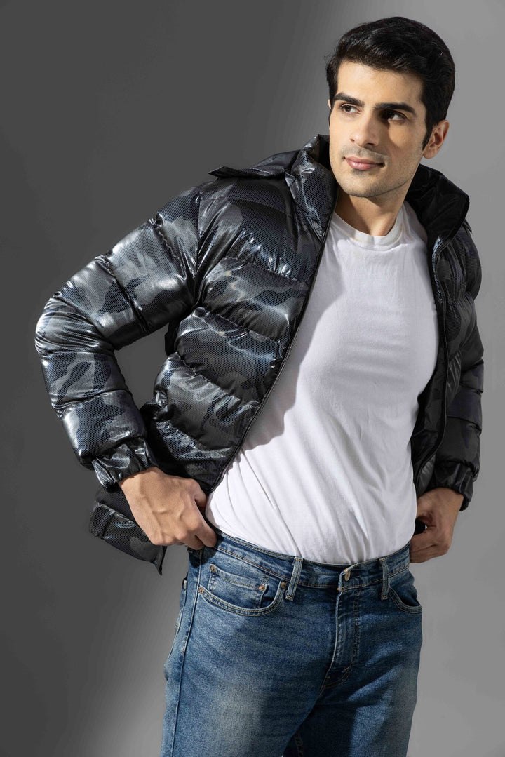 Black Full Sleeve Heavy Winter Puffer Jacket