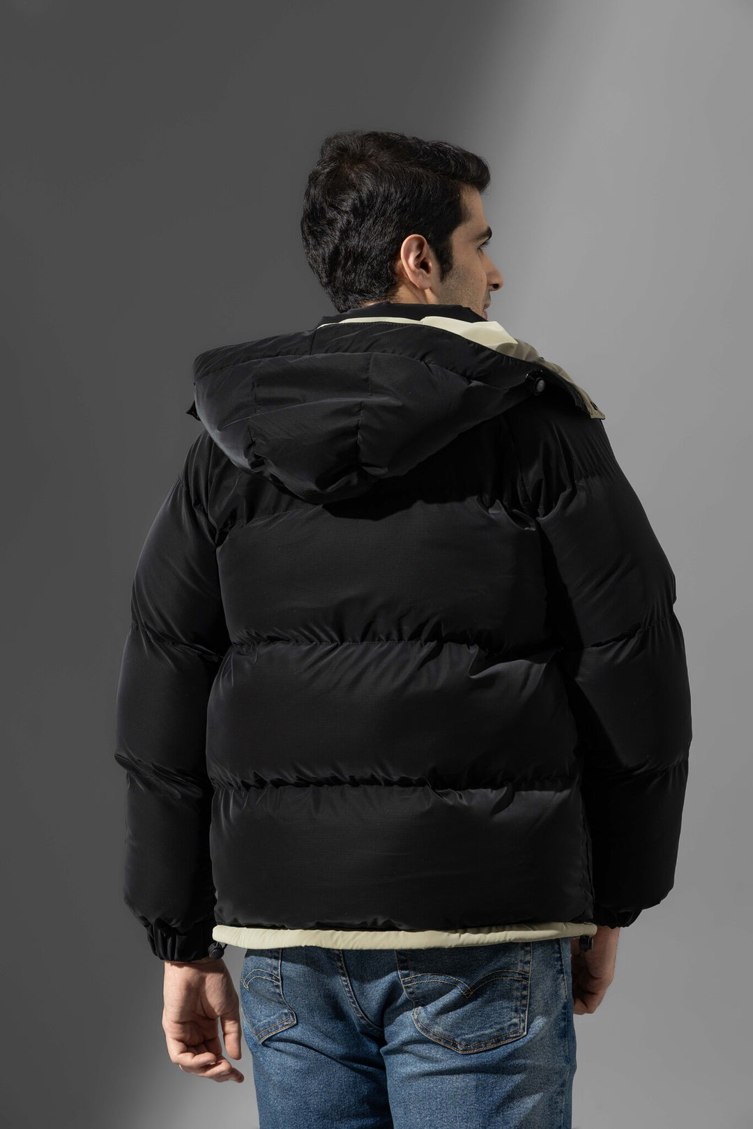 Black Men Hooded Heavy Winter Jacket