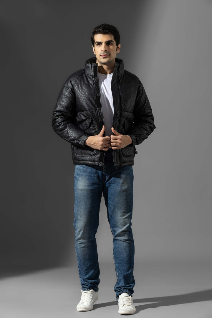 Olive Men High Neck Heavy Winter Jacket