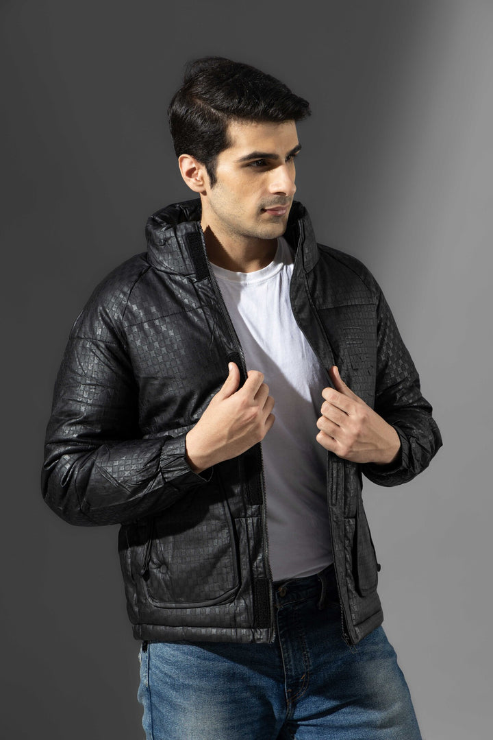 Olive Men High Neck Heavy Winter Jacket