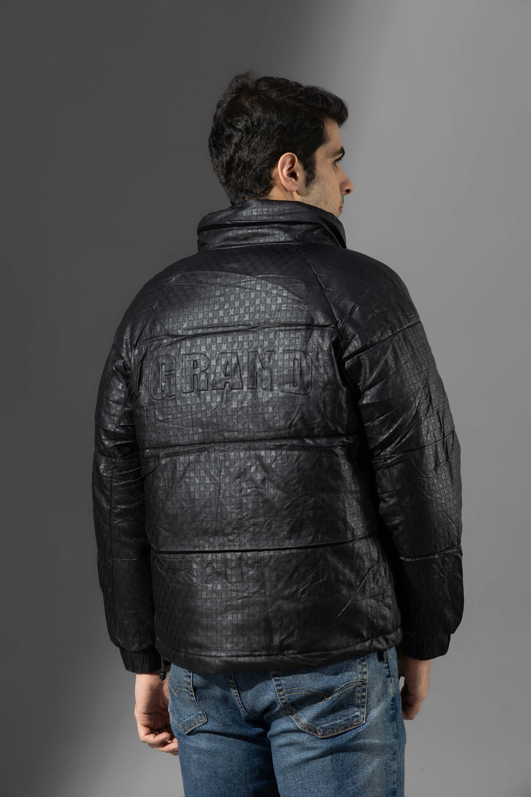 Olive Men High Neck Heavy Winter Jacket