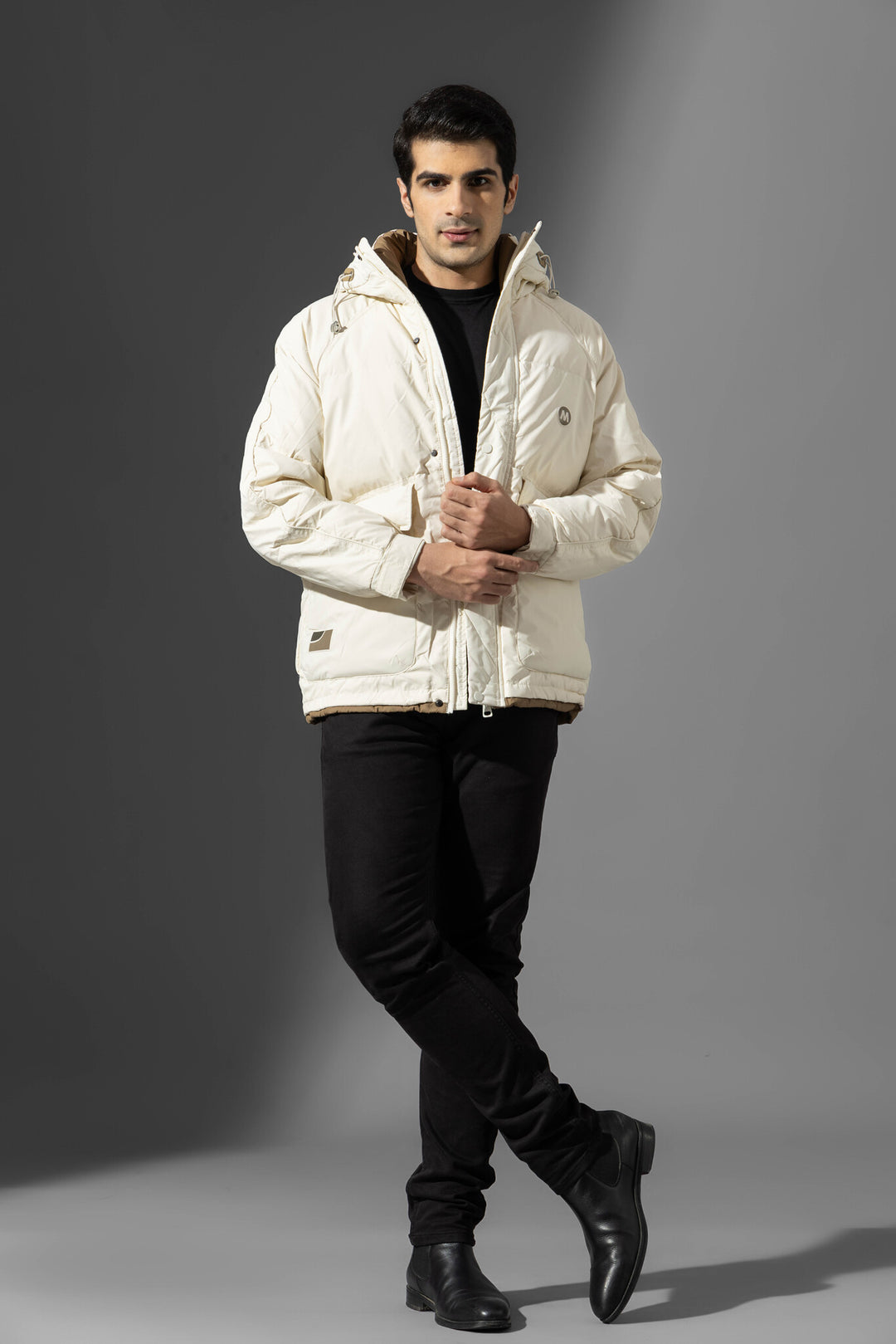 Cream Men Heavy Winter Jacket for Men