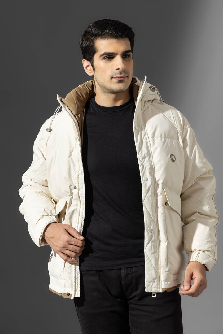 Cream Men Heavy Winter Jacket for Men