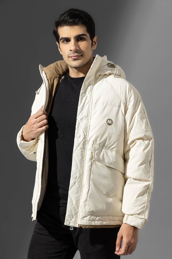 Cream Men Heavy Winter Jacket for Men