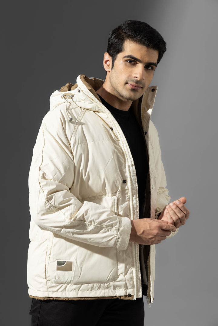Cream Men Heavy Winter Jacket for Men