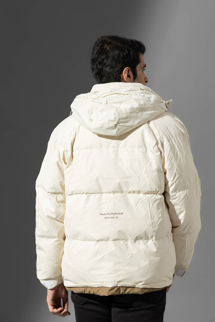 Cream Men Heavy Winter Jacket for Men