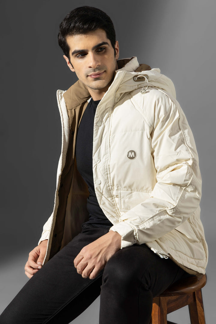 Cream Men Heavy Winter Jacket for Men